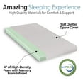 thumbnail image 3 of 【LuckyNote】Memory Foam Camping Mattress, 75"x30"x4" Foldable Portable with Water-Resistant Cover - CertiPUR-US Certified for Camping, RV, Guest Room, Grey, 3 of 8