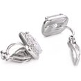 thumbnail image 4 of Rhinestone Crystal Invisible Clip On Earrings For Winter Wedding Simple Non Pierced Clip on Earrings Gift Christmas, 4 of 6