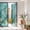 Turquoise, variant on Privacy Window Film, Turquoise Marble Static Cling Stained Glass Window Film, UV Sun Blocking Heat Control Stickers, Non-Adhesive Laser Windows Tint 17.7"x39.3" Nature Marble Stone Ripple Modern Art