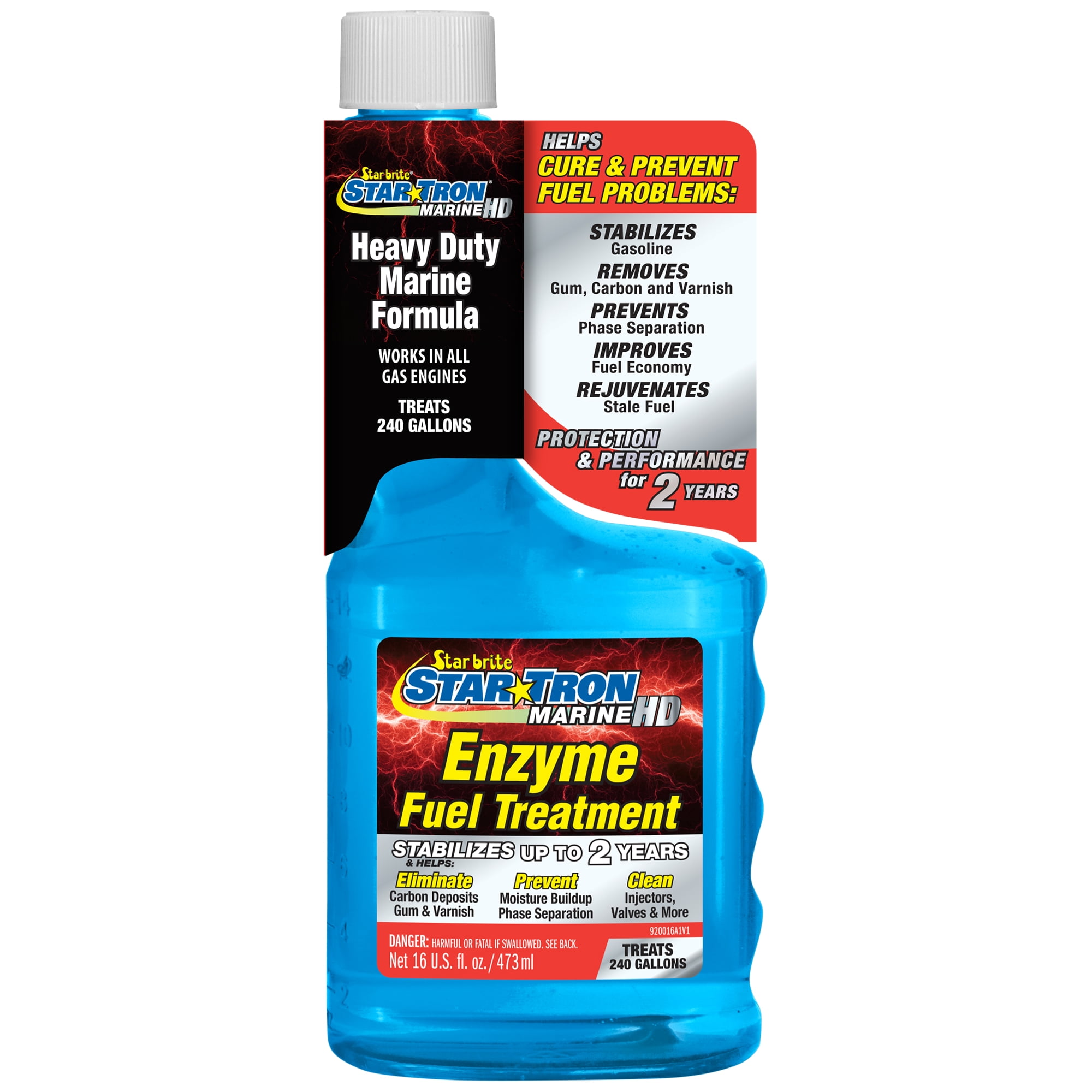 (3 pack) Star Tron Enzyme Fuel Treatment - Marine Heavy Duty Formula - Stabilizes Fuel, Eliminates Gum & Carbon Deposits, Improves Fuel Economy - Treats 240 Gallons