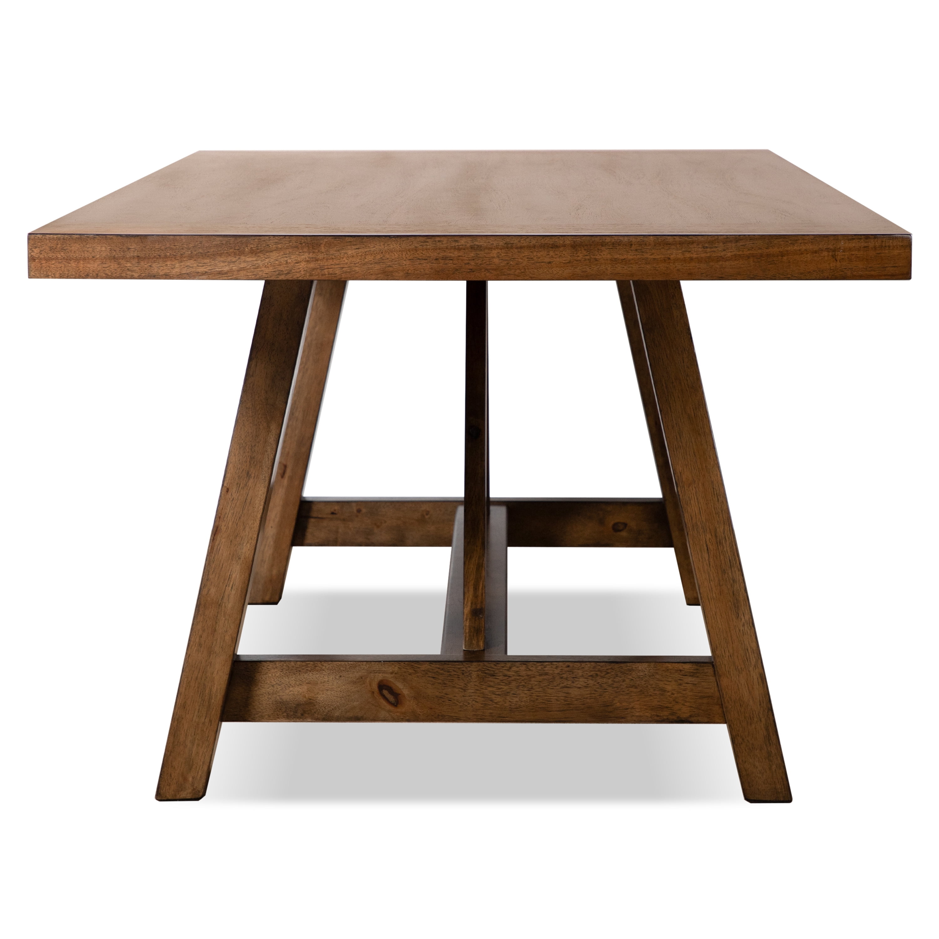 Furniture of America Trevor 72" Trestle Base Dining Table, Brown