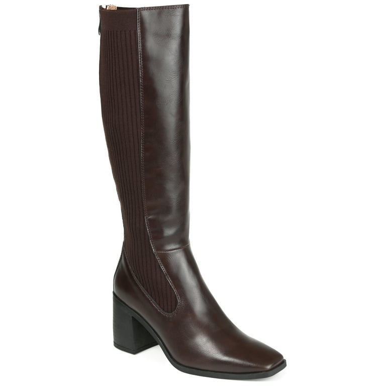 Journee Collection Womens Winny Tru Comfort Foam Wide Calf Stacked
