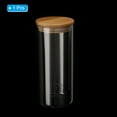 thumbnail image 3 of Unique Bargains 25 oz Glass Jar with Airtight Bamboo Lid Glass Kitchen Container Clear Food Storage Jar (18x8cm), 3 of 6