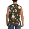 thumbnail image 4 of Haiem Men's Gnome Insect Frog Print Tank Tops Summer Sleeveless Cut Off Workout T-Shirts Fitness Vest Athletic Undershirts-Small, 4 of 8