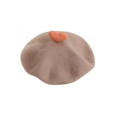 

Unisex Babies Woolen Berets Solid Classic Kids Beanie Cap Winter Warm Hat