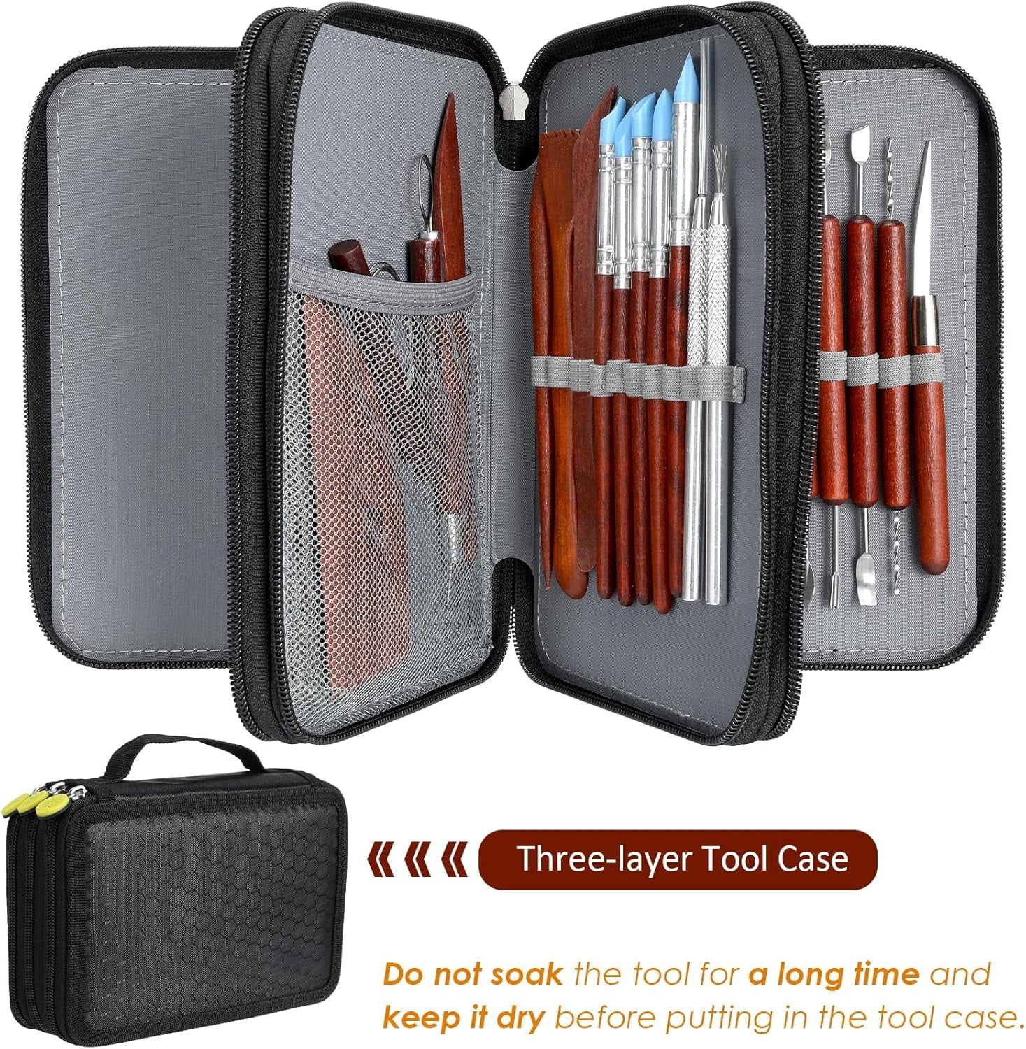 Blisstime 42pcs Pottery Tools, Clay Sculpting Kit, Air Dry Kit for Wheel, DIY Arts and Crafts