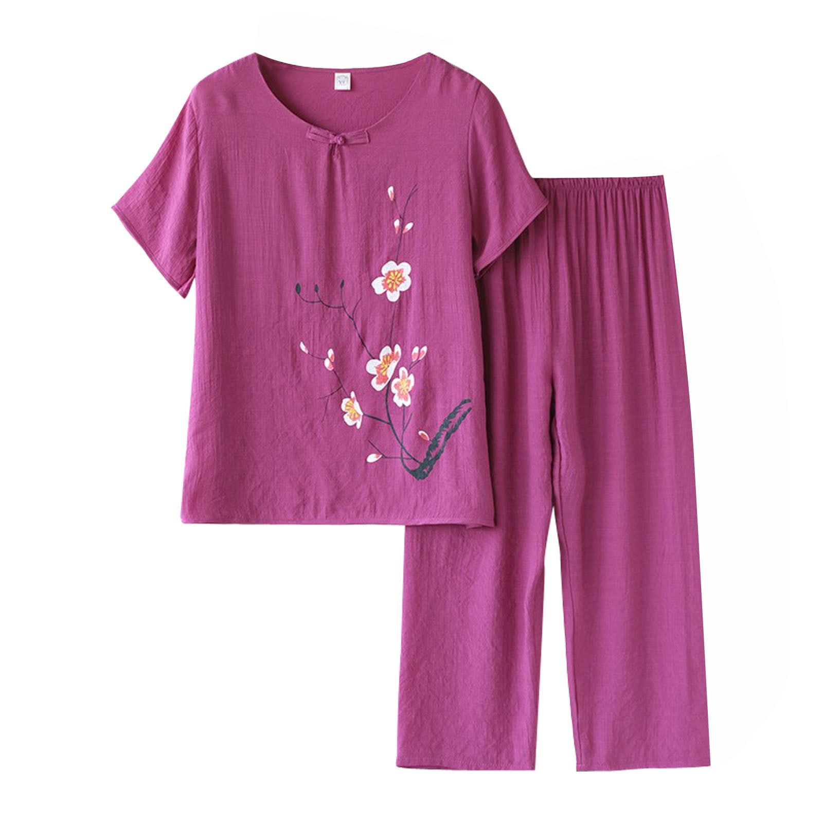 Women' Short Sleeved Summer Cardigan Top Female Loose Middle Aged