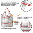 thumbnail image 4 of 5 Pack Foldable Shopping Bag,Christmas Tree and Bird Pattern Reusable Grocery Bags with Pockets,Large Reusable Tote Bags with Handles Waterproof & Lightweight, 4 of 6