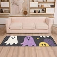 thumbnail image 2 of Yayeee Runner Rug for Bedroom 2'x6' Machine Washable Hallway Non Slip Mat, Yellow Halloween Ghosts, 2 of 8