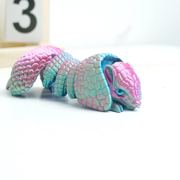 Armadillo Ball 3D Printed Armadillo Model,Flexible Animals Toy Statue,Movable Joints,Home Office Decor,Interesting Toys,Festival Gifts toco,Fidget Toys, Executive Desk Animals Toy (PG)