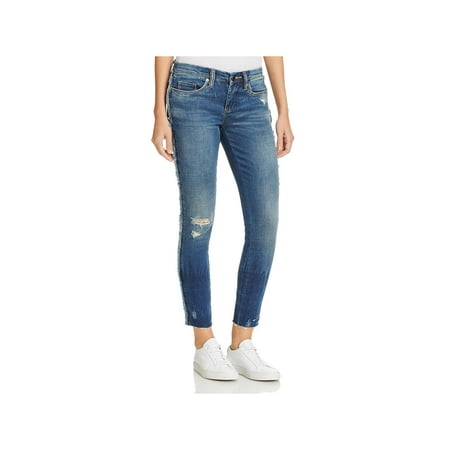 Wash Ladies Jean - Blank NYC Womens Frays For Days Medium Wash Classic Rise Skinny Jeans
