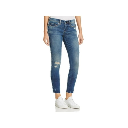 Blank NYC Womens Frays For Days Medium Wash Classic Rise Skinny (Best Independent High Schools In Nyc)