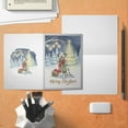 thumbnail image 4 of Merry Christmas Dalmatian Snowy Winter with Gifts Tree Decorations 5x7in Folded Greeting Card Dog Lover Single Note Card with Envelope - 12020, 4 of 5