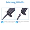 thumbnail image 3 of Escáner de código de barras 1D de mano USB Lector de códigos de barras con cable Disparador manual / Eccomum Escáner de código de barras, 3 of 7