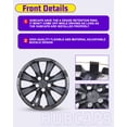 thumbnail image 3 of 4PCS/Set,16" Steel Hubcaps Compatible with 2014 2015 2016 Toyota Corolla,Snap-on Installation with Retention Rings,Black Matte, 3 of 7