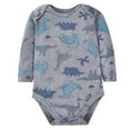 thumbnail image 1 of Long Sleeve Boys Bodysuits Adorable Print Rompers for Toddler Soft Everyday Wear Comfort Outfits, 1 of 4