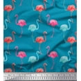 thumbnail image 2 of Soimoi Poly Georgette Fabric Flamingo Bird Print Sewing Fabric Yard 52 Inch Wide, 2 of 3