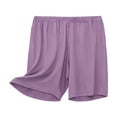 thumbnail image 5 of MGDXOX Girls Solid Color Loose Casual Shorts Elastic Waist Lightweight Breathable Shorts for Daily Outings School Playtime and Summer Wear Purple 12 Years, 5 of 7