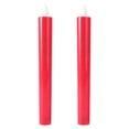 thumbnail image 1 of Red LED Tea Light Candle with Flickering Effect for Home Lighting ABS Material 1 Pair, 1 of 9