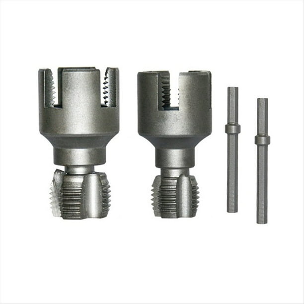 Herramienta de Roscado de Tuberías DN15 DN20 con Vástago Hexagonal, Roscas Internas y Externas de 1/2 y 3/4 Pulgadas para Tuberías de Agua de PPR y PVC.