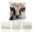 thumbnail image 4 of Lovely Cow Throw Pillow Covers  Black White Cow with Floral Farmhouse Pillow Cover Hidden Zipper Cute Animal Pillowcase Square Outdoor Cushion Cover for Sofa Couch(Cow), 4 of 5