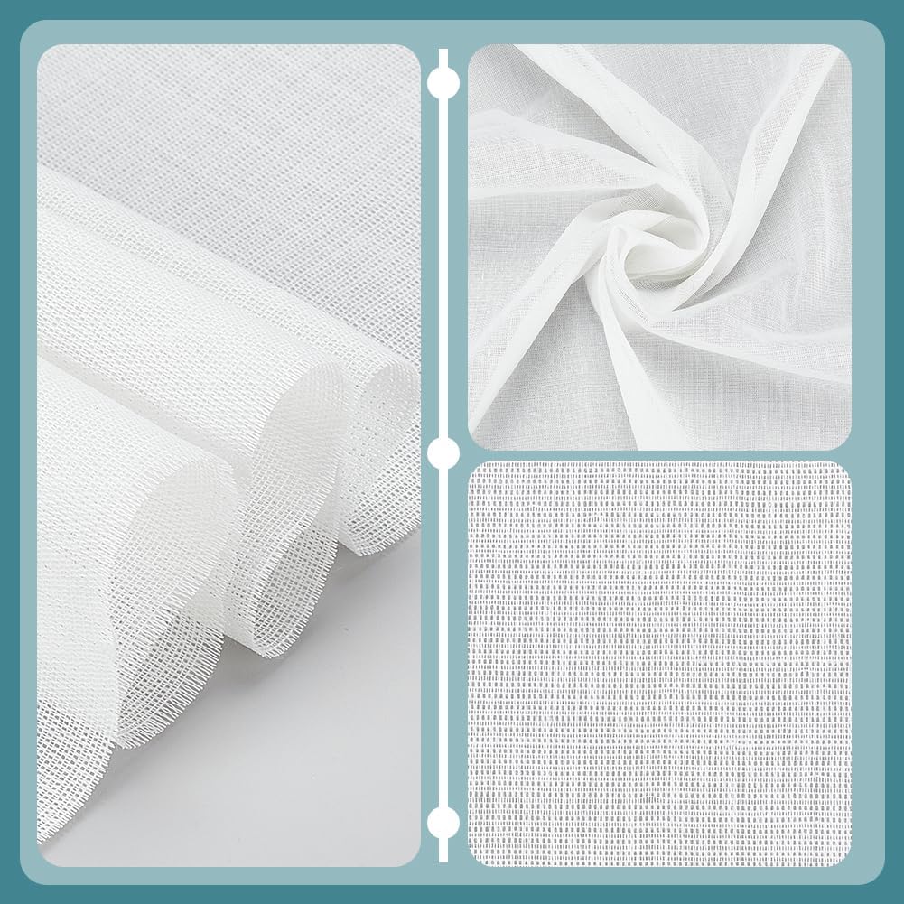6 Pcs White Cotton Fabric Natural Cotton Poplin Fabric Unbleached Muslin Fabric Soft Embroidery Muslin Quilting Fabric Material