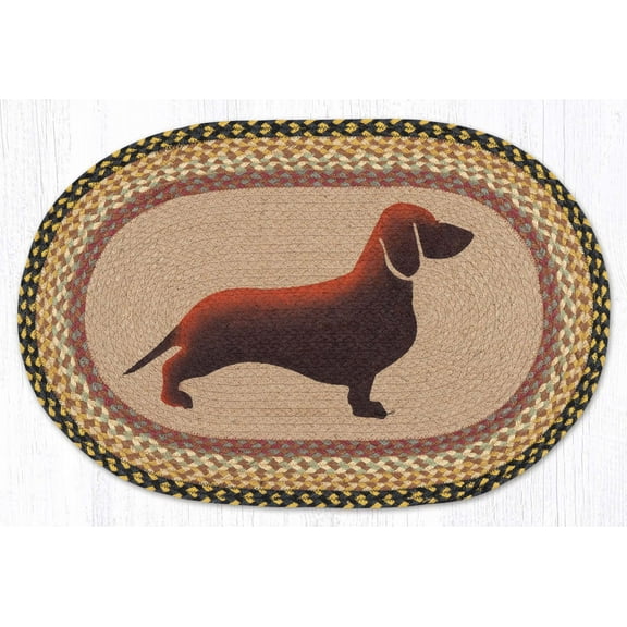 Earth Rugs OP-57 Dachshund Oval Patch 20" x 30"