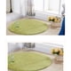 thumbnail image 4 of Billuyoard Alfombra redonda antideslizante, paño para los pies, dormitorio, sala de estar, baño, manta, suelo, silla, cojín, alfombra, ventana, cesta, Decoración del hogar Verde Billuyoard HA072099-01, 4 of 6