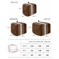 thumbnail image 2 of Brown White Stripe Small Toaster Cover 2 Slice, Kitchen Appliance Covers, Modern Rustic Vertical Striped Toaster Oven Cover with Loop, Bread Machine Cover Polyester Dust Cover Protection, 2 of 4