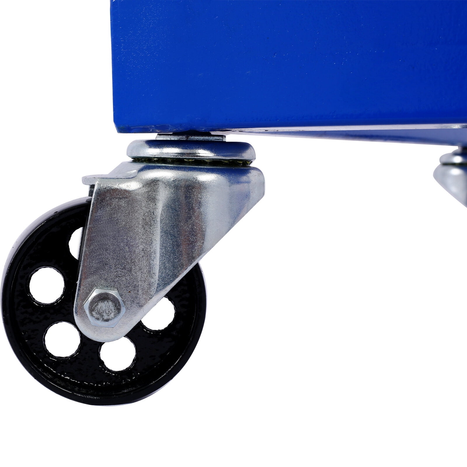 1500lbs Capacity ATV Motorcycle Engine Cradle Dolly, Heavy-Duty Blue Steel Repair Stand with Adjustable Width & Rubber Pads