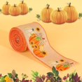 thumbnail image 4 of Thanksgiving Decorations Clearance, Thanksgiving Ribbon Festival Theme Ribbon Pumpkin Maple Leaf Truck Style Grilled Decorative Ribbon, 4 of 4