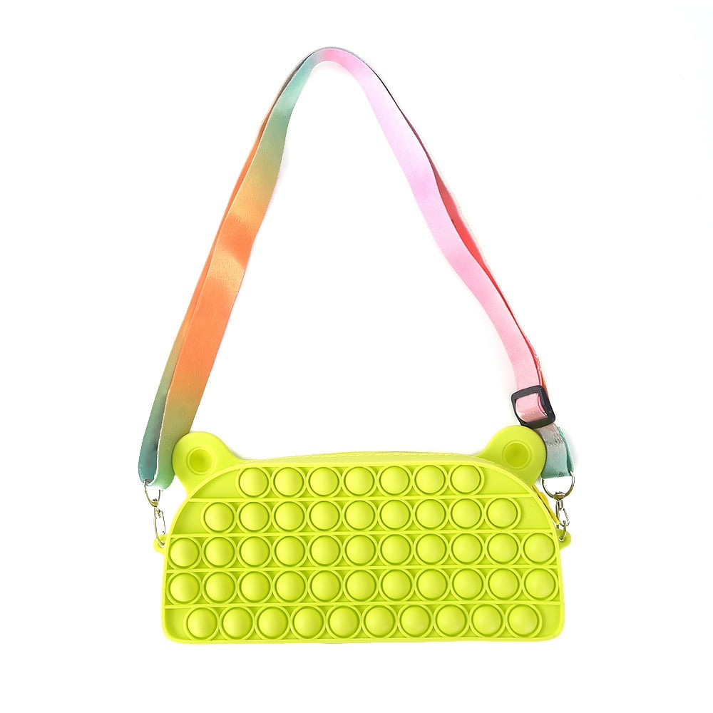 Biekopu Pop Purse Fidget Toys for Girls, Pop Shoulder Bag Push Popper