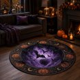 thumbnail image 4 of 3D Halloween Rug, Candy Corn Abyss Quilted Round Mat, Halloween Quilted Round Rug 3D Illusion, Soft & Durable Fabric Non-Slip Modern Home Decor (40cm/15.75in,60cm/23.62in,80cm/31.5in, Style ), 4 of 6