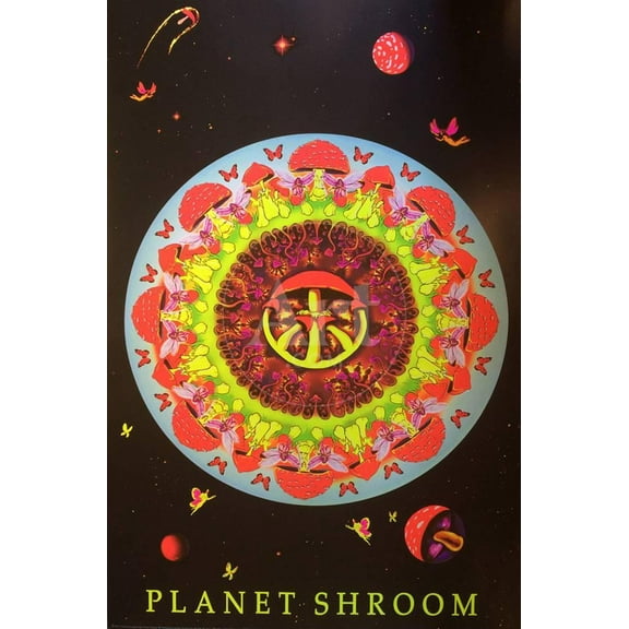 Planet Shroom Blacklight Blacklight Poster 24x36 Sold by Art.Com