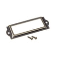 thumbnail image 4 of Unique Bargains 83x30mm Drawer Tag Label Metal Label Holder File Tag Frames Bronze Tone 10 Pack, 4 of 6