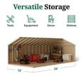 thumbnail image 6 of Little Cottage Co. 12x24 Value Gable Shed, Outdoor Wood Storage Do-It-Yourself Precut Kit, 6 of 13