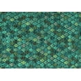 thumbnail image 1 of Ahgly Company Indoor Rectangle Abstract Turquoise Blue Modern Area Rugs, 2' x 5', 1 of 4