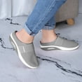 thumbnail image 5 of Womens Slippers Ladies Summer Fashion Solid Color Fine Mesh Wrapped Toe Slippers Non Slip Beach Sandals Womens Grey 36, 5 of 5