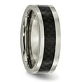 thumbnail image 2 of Titanium 8mm Polished with Black Carbon Fiber Inlay Band, 2 of 7