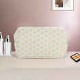 thumbnail image 5 of Organizador de bolsa de tocador rectangular octagonal ligera de 1 pieza para viaje blanco amarillo de poliéster, 5 of 5