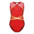 thumbnail image 1 of ranrann Combinaison Sans Manches pour Filles avec Strass Pailletés, Rouge 10, 1 of 7