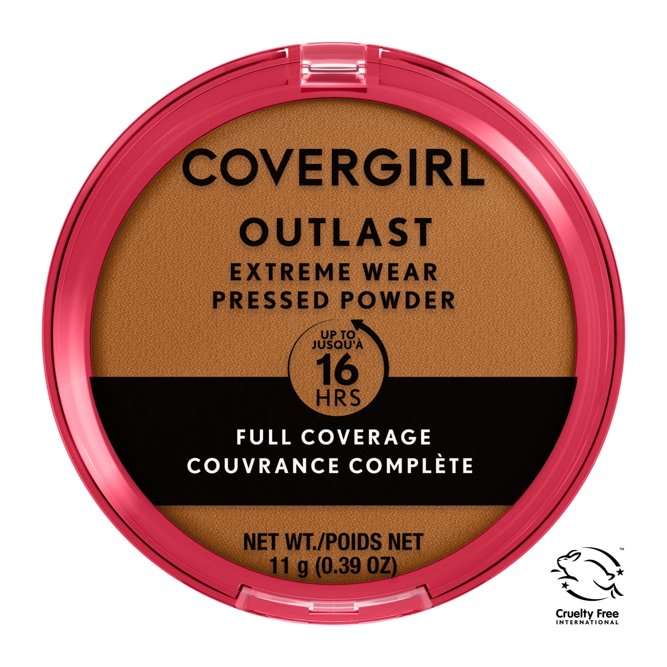 COVERGIRL Outlast Extreme Wear Pressed Powder, 870 Toasted Almond, 0.38 oz, Pressed Powder, Full Coverage Powder, Finishing Powder, Lightweight, Controls Shine, Variety of Shades