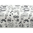 thumbnail image 3 of Safdie & Co. 2-piece Polyester Gaming Twin Quilt Set in White/Black, 3 of 3
