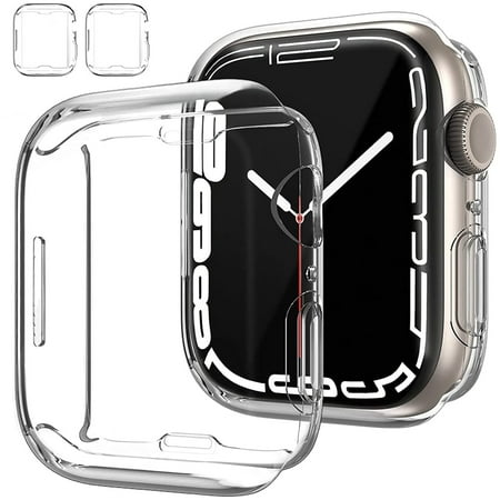 46mm Case for Apple Watch Series 10 Screen Protector, Overall Protective Case TPU HD Ultra-Thin Cover for iWatch, Transparent