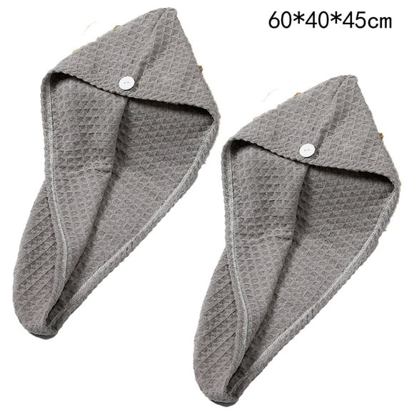 2 Pack Waffle Long Hair Bandana Wrap Terry Cloth Quick Absorb Dry For Women Wet Hair