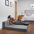 thumbnail image 3 of Sofá Cama Plegable - Matrimonial - Gris Memory Foam SOFA CAMA COZY, 3 of 10