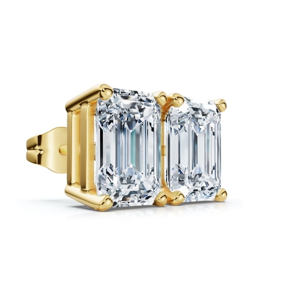 Pompeii 1 - 8Ct Emerald Cut Diamond Studs 14k Gold Lab Grown Women's Earrings (FG,VS1-VS2)