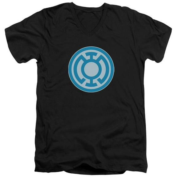 Green Lantern - Blue Symbol - Slim Fit V Neck Shirt - Medium