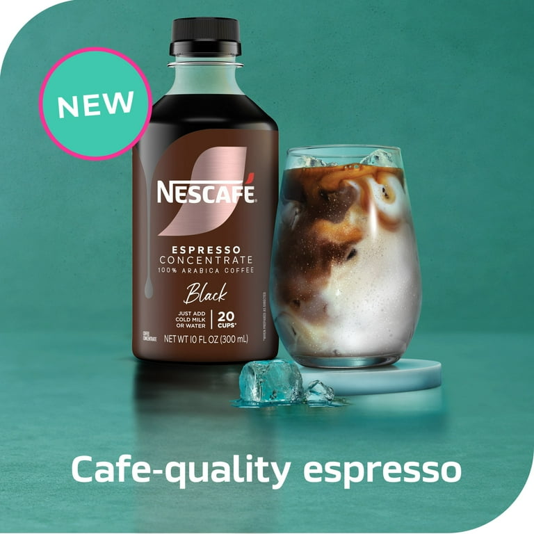 NESCAFÉ Espresso Concentrate Black, Instant Espresso Iced Coffee, 10 fl oz