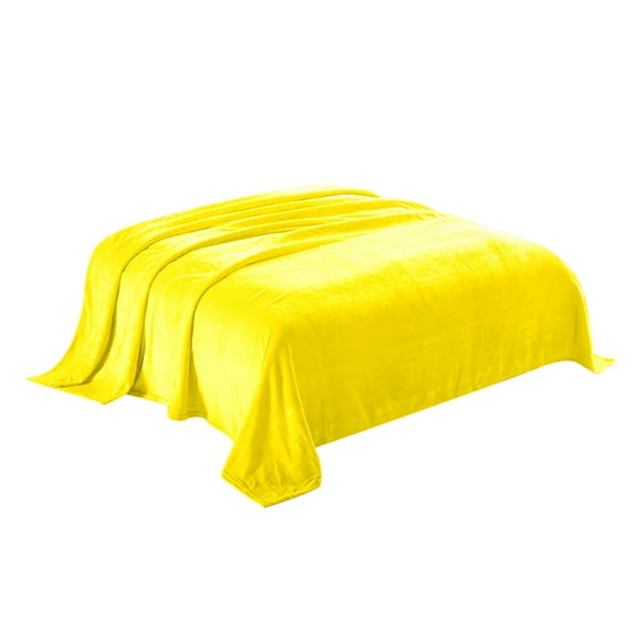 Special Price,Soft Microfiber Flannel Blanket for Couch, Bed, and Sofa, Warm for All Seasons, 70x100CM, | 100%Polyester, Yellow-559 $BS$3